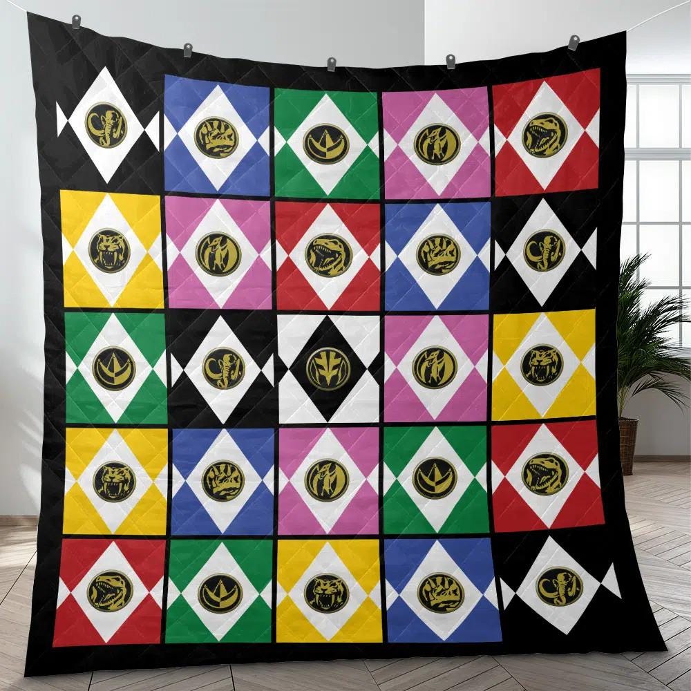Power Rangers Stance Decke – Offiziell Lizenziert, Superweich Mit Seidiger Haptik | 127 X 152 Cm, Ideal Zum Kuscheln & Dekorieren