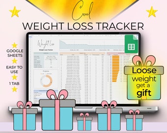 WEIGHT Loss Tracker Google Sheets, Weight Loss Planner, Weigh-in chart, tracker google sheets spreadsheet, Workout Tracker, Self Care Box