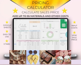 Product Pricing Calculator Spreadsheet | Small Business Google Sheets Template, Cost and Profit Estimator