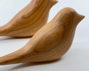 Comfort Bird – Handcrafted Cherry Wood Bird – Display Home Decor
