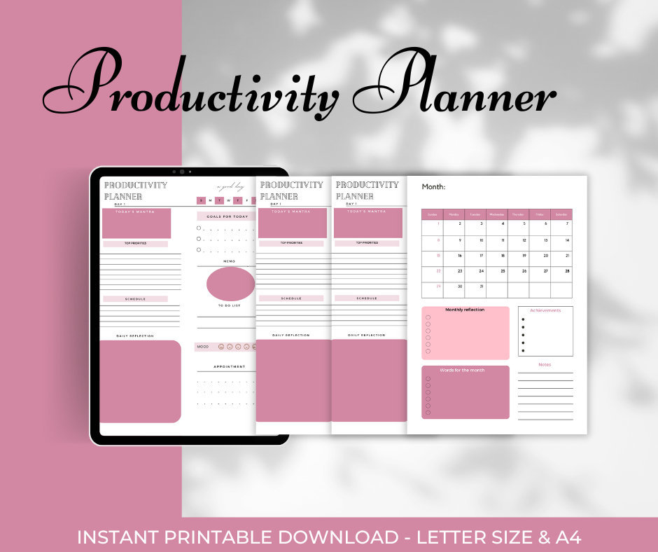 Productivity Planner Printable | Ultimate Life Journal | Daily ...