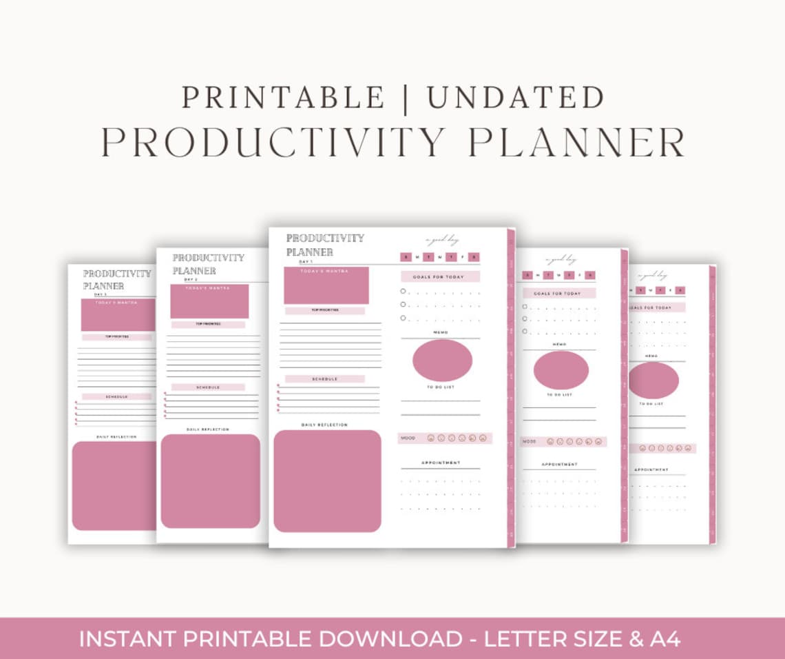 Productivity Journal Example Productivity Planner Printable | Ultimate Life Journal | Daily ...