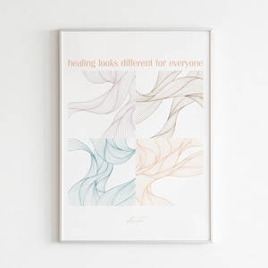 Digital Print | Psychology Poster | Psychotherapy Wall Art Office Decor | Healing Journey | Therapy Quote | Instant Gift For Psychologist |