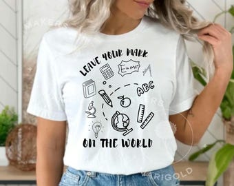 Leave your mark on the world autograph PNG. School&#39;s out. Class 2025 Cute  last day of school design. School autograph digital.
