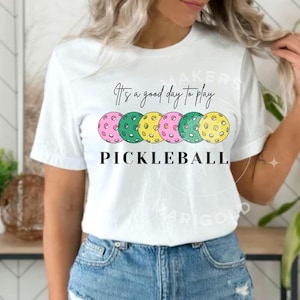 Pickleball PNG. It&#39;s a good day to play pickleball. Cute Png. DIY pickleball. Preppy pickleball design. Coquette pickleball 2 digital files.