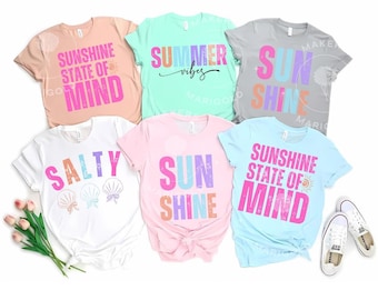 Ensemble PNG Summer Vibes, vie à la plage, motifs tendance à sublimation en détresse (téléchargement numérique)