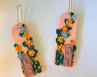 Flower Earrings / Polymer Clay Earrings, Clay Earrings, Floral Clay Earrings, Flower Clay Earrings, Handmade Earrings, Gifts For Her