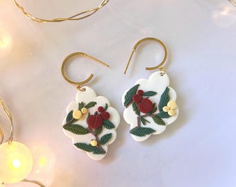 Flower Earrings / Polymer Clay Earrings, Clay Earrings, Floral Clay Earrings, Flower Clay Earrings, Handmade Earrings, Gifts For Her