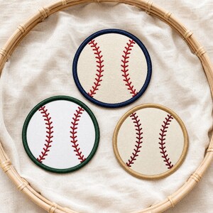 Patch bordado de beisebol, patch esportivo redondo com velcro para mochilas, jaquetas, bonés, uniformes, presentes para times e jogadores de beisebol.