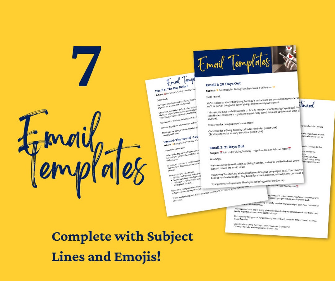 7 Giving Tuesday Email Templates to Engage Donors Etsy