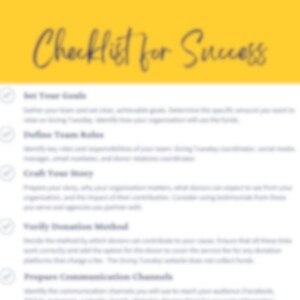 Giving Tuesday Checklist for Success