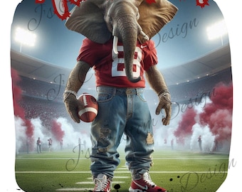 Alabama PNG, Alabama football PNG, conception de jour de match, football universitaire PNG, téléchargement numérique de football, conception de chemise roll tide