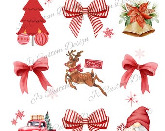 Noeud de coquette de Noël png, noeud de Noël PNG, sublimation de vacances, noeud de coquette PNG, Noël, conception de chemise de Noël, tenue de vacances