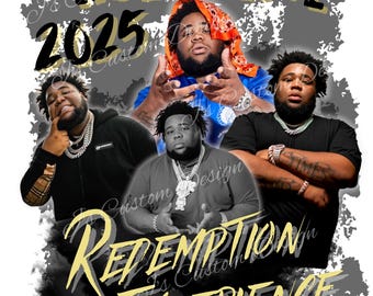 Rod Wave, conception de chemise Rod Wave, tournée Redemption Experience, conception de chemise de concert, PNG, conception téléchargeable de tee-shirt graphique Rod Wave, RodWaveDTF