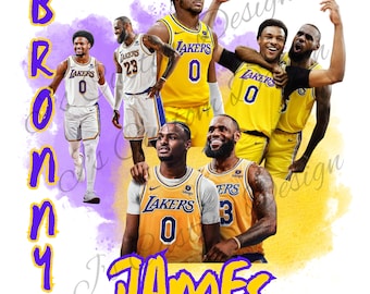 Bronny James PNG, basket-ball, conception de t-shirt, conception imprimable, conception de t-shirt bootleg, téléchargement numérique