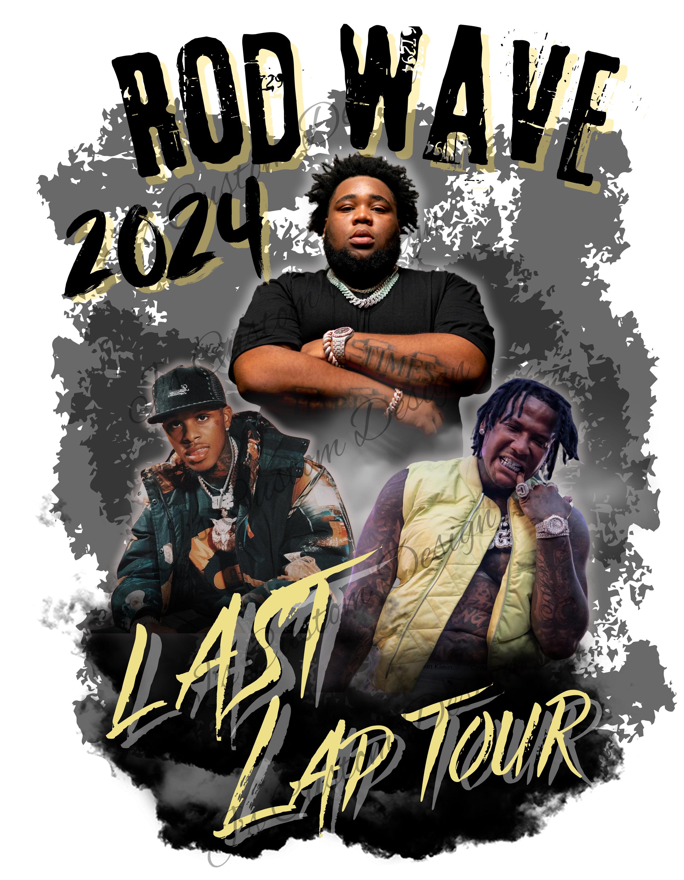 Rod Wave, Rod Wave Shirt Design, Moneybagg Yo, Last Lap Tour, Concert Shirt Design, PNG, Rod