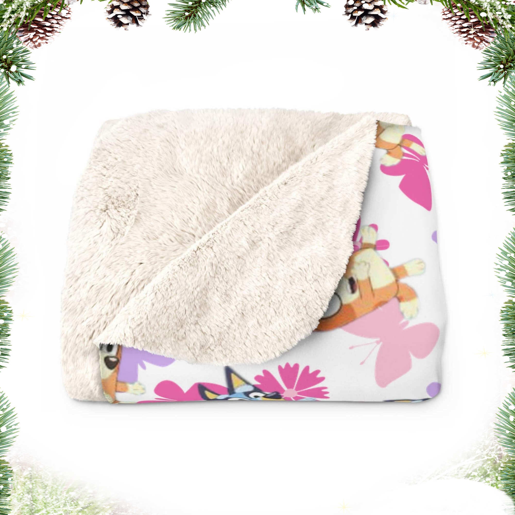 Bluey and Bingo Fleece Blanket Bluey Colorful Blanketcute Etsy Australia