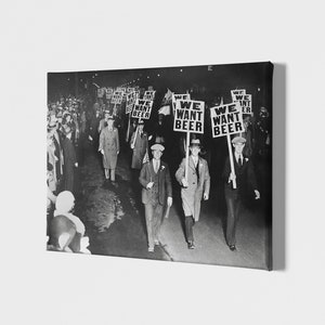 We Want Beer Black And White Print, Prohibition Protest 5 Panels, Canv –  UnixCanvas