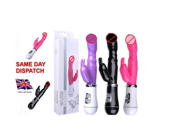 12-Modus-Kaninchen-Vibrator Dildo Pussy G-Punkt Massagegerät Reifen Anal Butt Plug Männlich Weiblich Erwachsene Geschlechtsspielwaren für Mann-Frauen-Paare