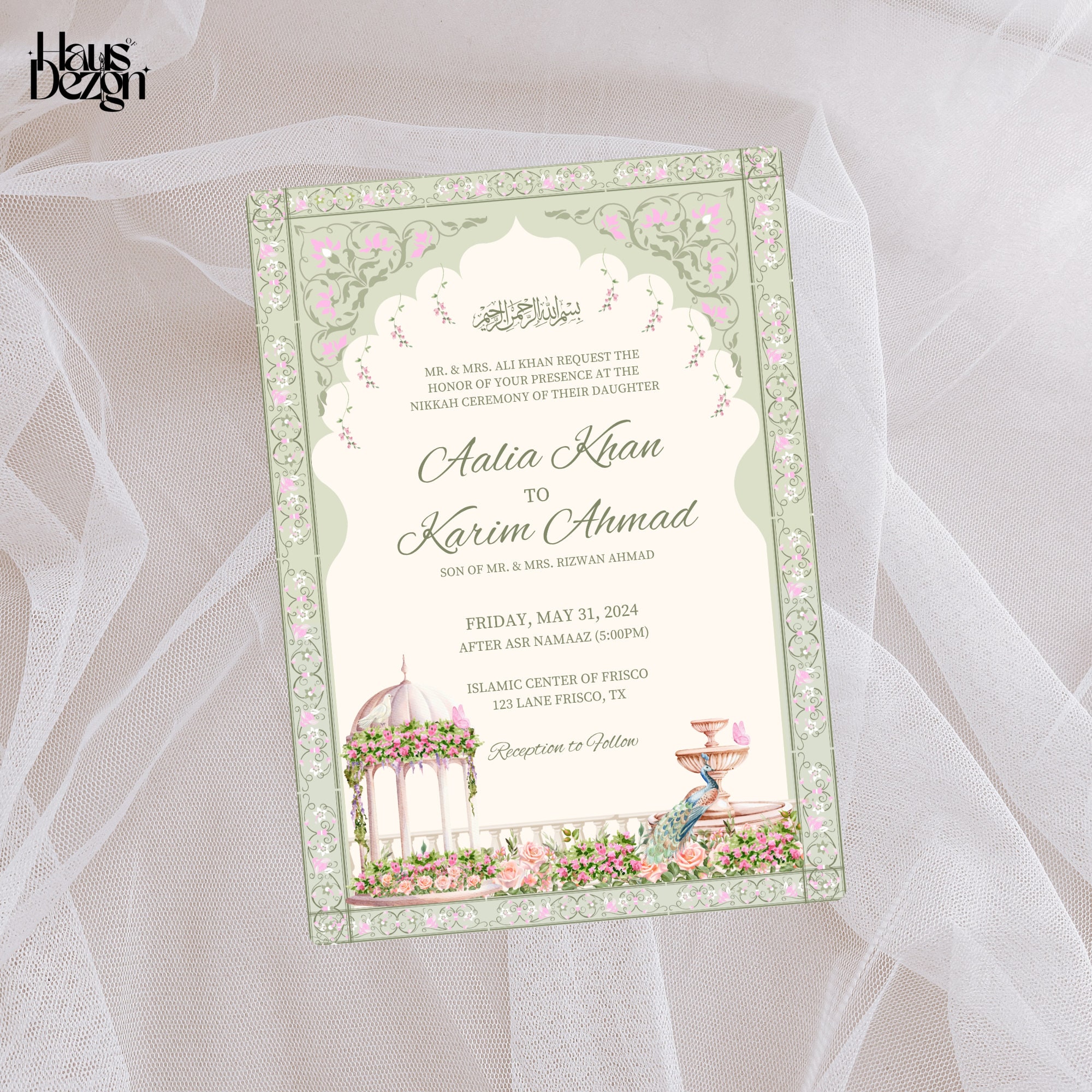 Invitación de boda musulmana verde salvia, invitación islámica Nikkah, arco  mogol, jardín de acuarela, moderno elegante, compromiso, plantilla digital  - Etsy México, image size:2000x2000