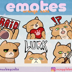 Orange Cat Emote Set