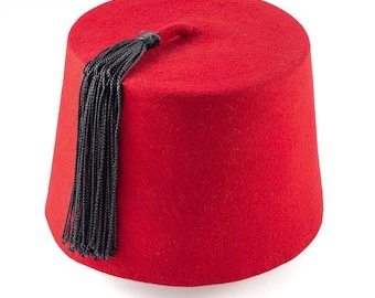 Moroccan Tarboush Hat Fez - Timeless Symbol of Andalusian Culture with Black Tassel