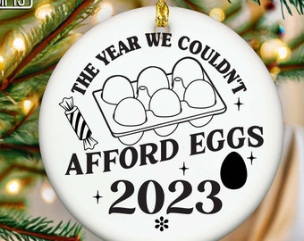 Grappig eierprijzen kerstornament, eierprijzen grappen keramiek ornament, kip minnaar sarcastisch ornament, eierornament, 2023 evenementen ornament