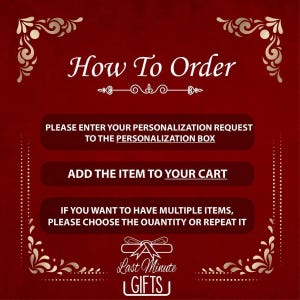 a red gift card with the words how to order
