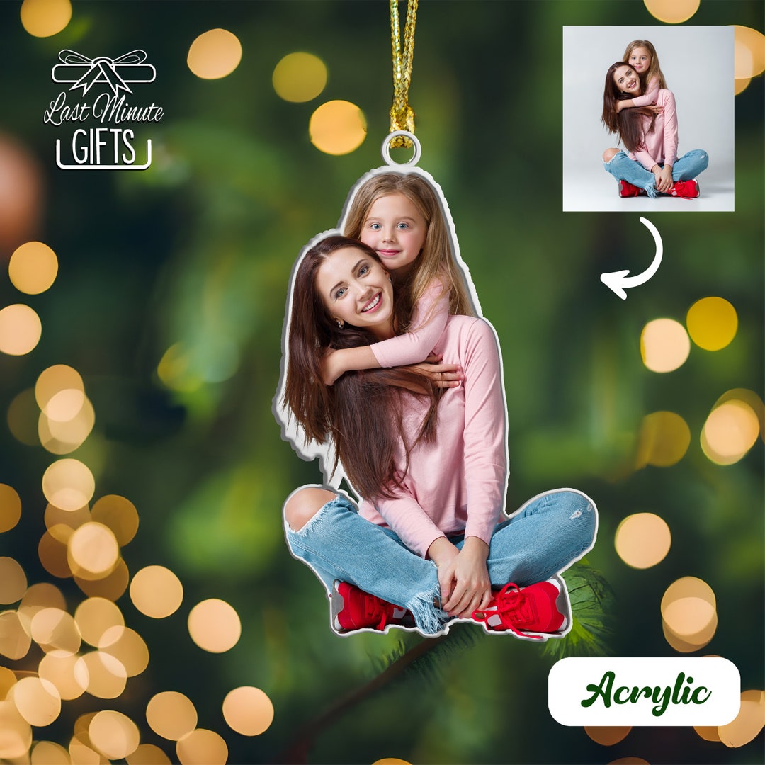 Custom Photo Acrylic Ornament, Custom Christmas Photo Ornament, Christmas Photo Acrylic Ornament ...