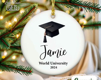 Personalized Graduation Christmas Ornament: University Keepsake Gift