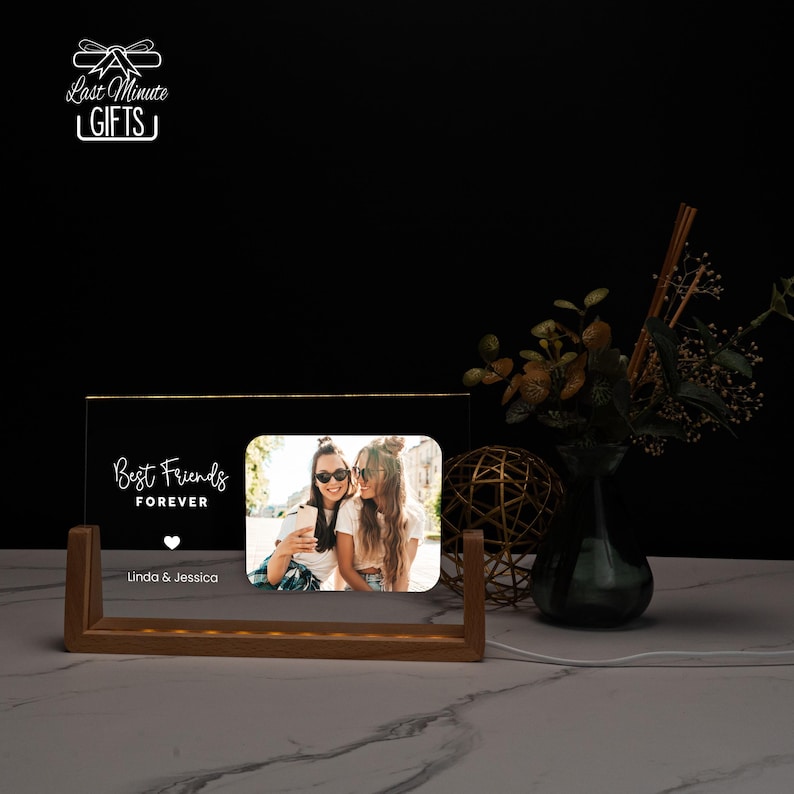 a picture frame with a picture of a couple on it