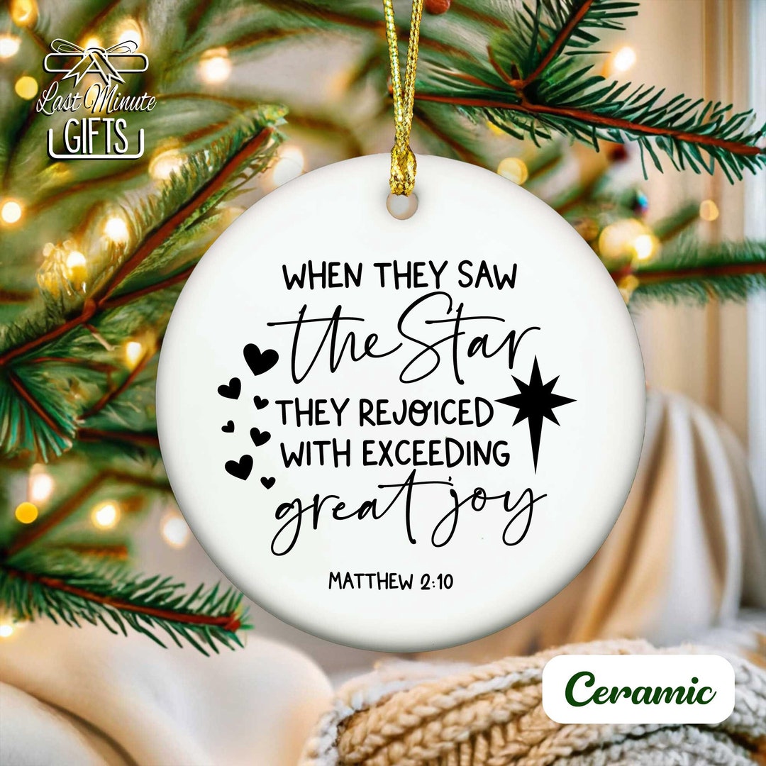 Bible Verse Christmas Ornament, Christian Saying Acrylic Ornament