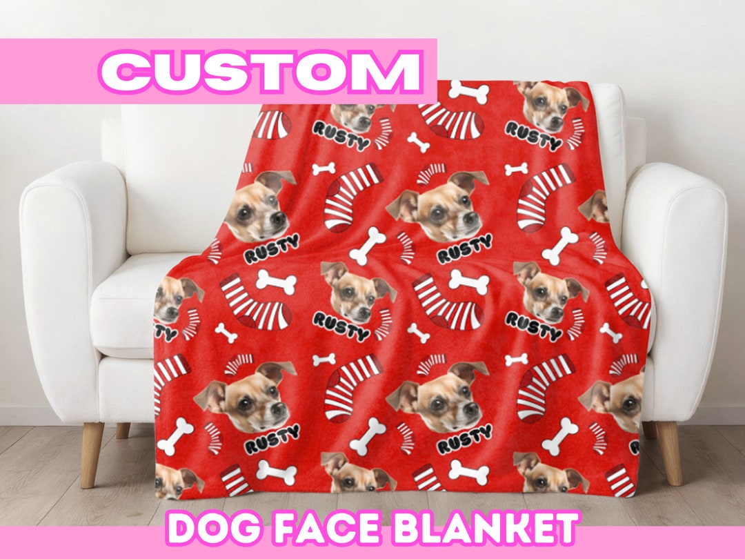 Personalized Dog Print Blanket Gift Idea Christmas Gift Idea Etsy