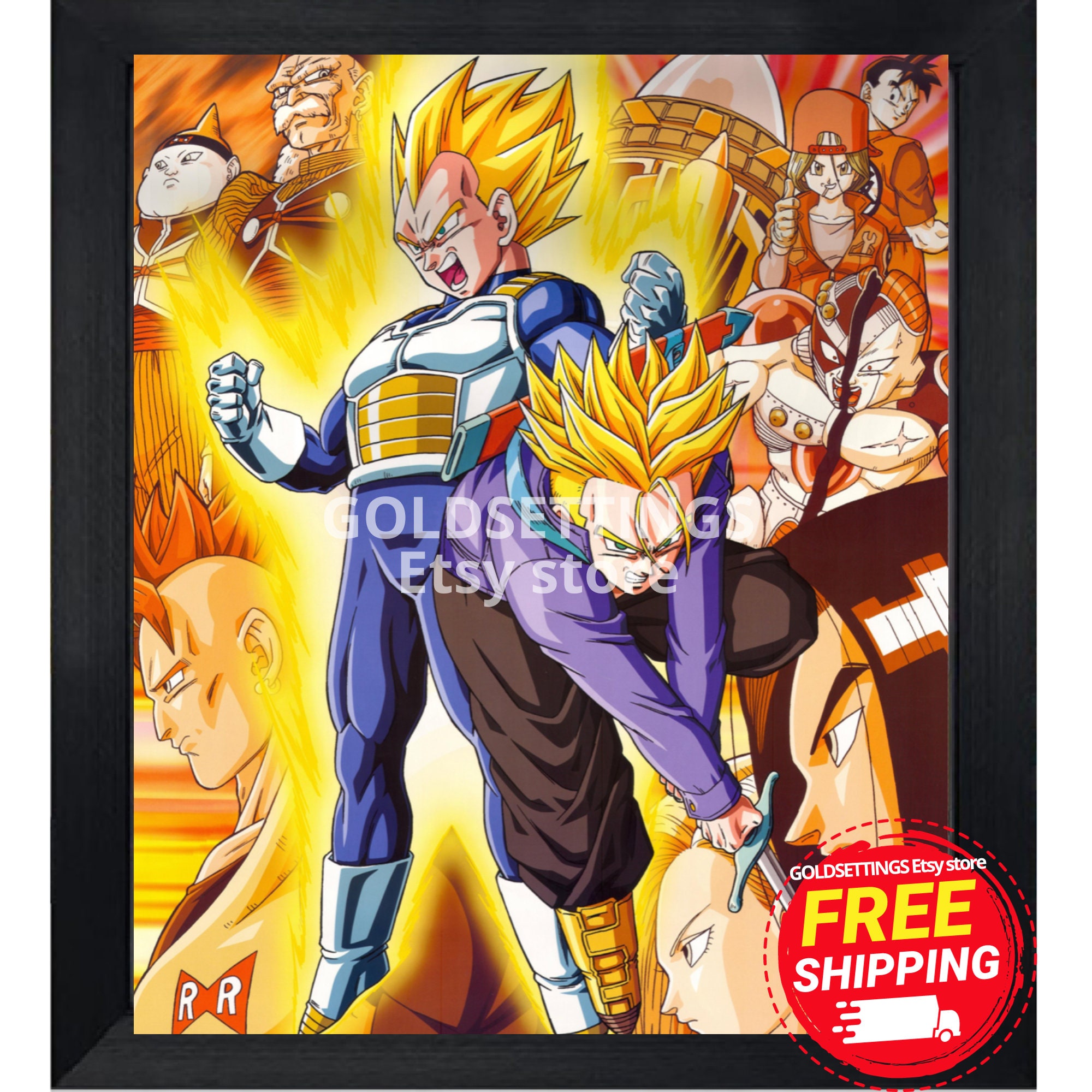 android saga poster, dragon ball z poster, anime poster