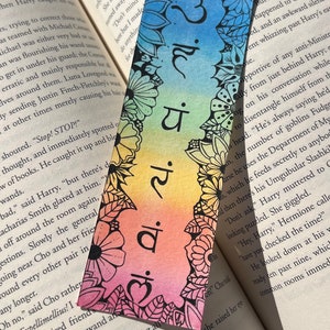 Hand Drawn Chakra Bookmark Watercolor and Ink - Etsy