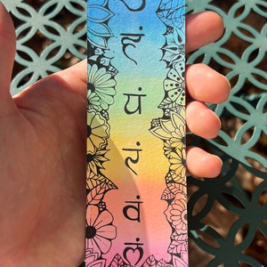 Hand Drawn Chakra Bookmark Watercolor and Ink - Etsy