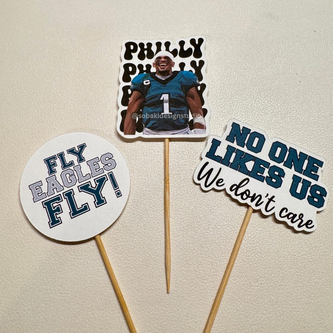 Philadelphia Eagles Cupcake, Appetizer Toppers | Super Bowl Party ...