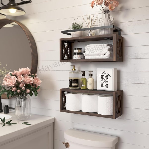Unique Bathroom Floating Shelves - Etsy