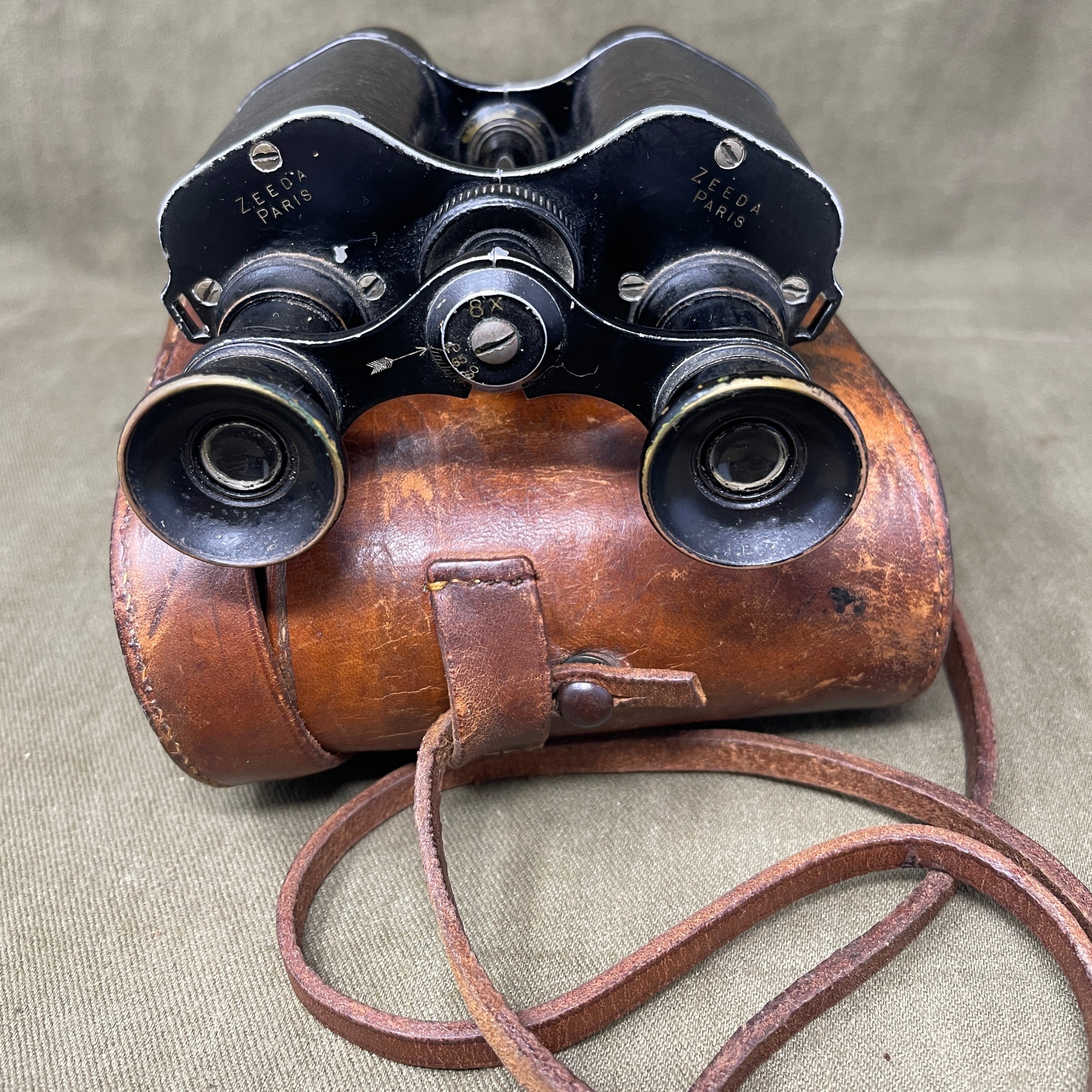 Paire De Jumelles Militaires Mugler Valence - WW1 - 8x