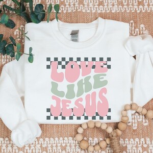 Christian Sweatshirt Retro Christian Sweatshirt Cozy Jesus Crewneck Christian Religious Sweater Christian Girl Sweatshirt Christian Gifts