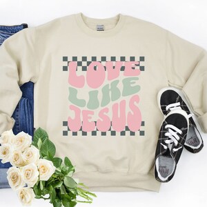 Christian Sweatshirt Retro Christian Sweatshirt Cozy Jesus Crewneck Christian Religious Sweater Christian Girl Sweatshirt Christian Gifts