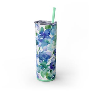 Skinny Tumbler with Straw, 20oz
