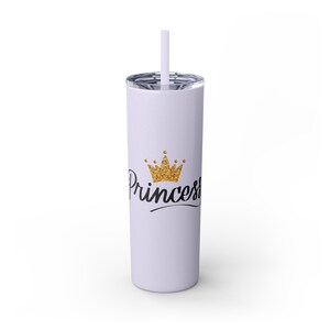Princess Sparkle Tumbler with Straw, 20oz