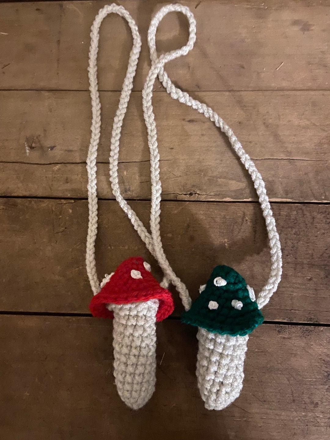 Crocheted Mushroom Lip Balm Holder Etsy