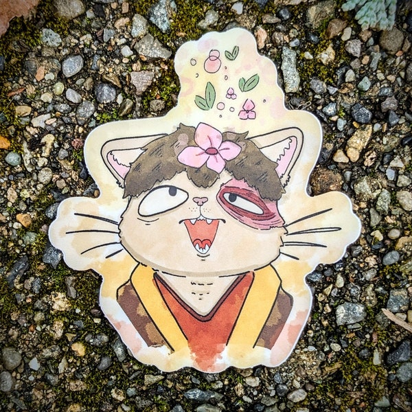 Fire bender cat sticker!