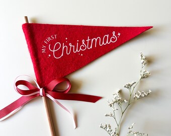 Mini Flag ‘My First Christmas’