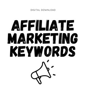 Affiliate Marketing Keyword Bundle, SEO Tool for Online Business, Resource for Online Entrepreneurs