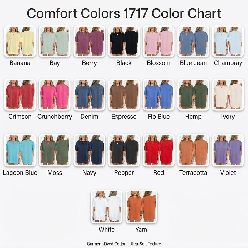 Comfort Colors 1717 Mockup Bundle | Real Model T-Shirt Mockup | Garment Dyed Shirt Mockup | Etsy Seller Mockup | Front & Back Apparel Mockup image 8