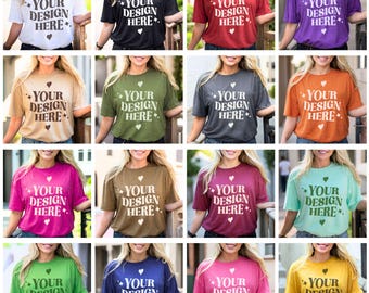 35+ Colors Bella Canvas 3001 Mockups, TShirt Mockup Bundle, 3001 Bella Canvas Bundle, POD Mockup, Best Print on Demand T-Shirt Mockup Bundle