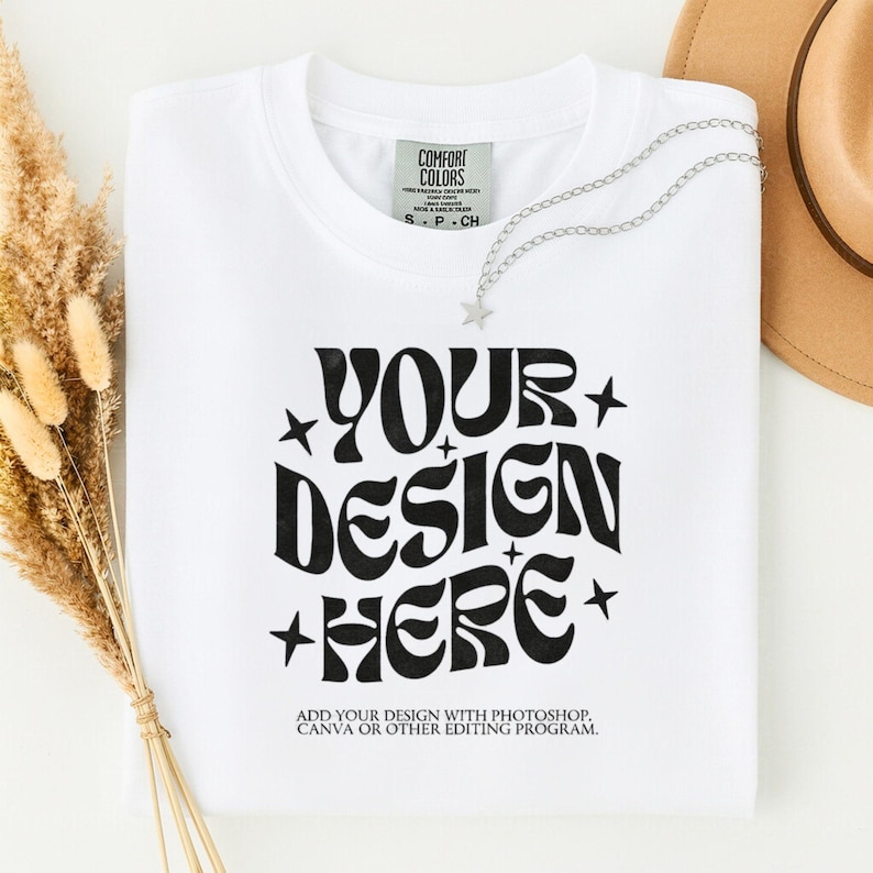 Comfort Colors Mockup Pack 1717 | +40 Colors | Oversized T-Shirt Mockups + BONUS Size Guide Video | Boho Aesthetic image 3
